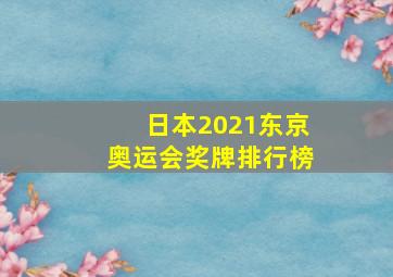 日本2021东京奥运会奖牌排行榜