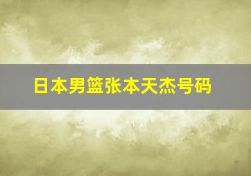 日本男篮张本天杰号码