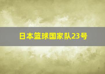 日本篮球国家队23号