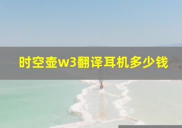 时空壶w3翻译耳机多少钱