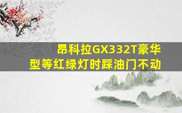 昂科拉GX332T豪华型等红绿灯时踩油门不动