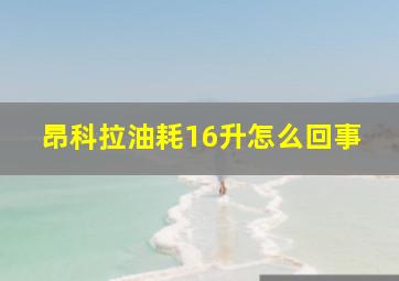 昂科拉油耗16升怎么回事