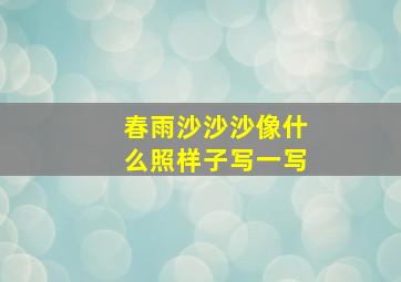 春雨沙沙沙像什么照样子写一写