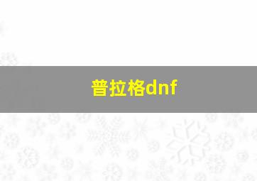 普拉格dnf