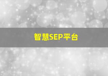 智慧SEP平台