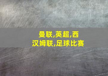 曼联,英超,西汉姆联,足球比赛