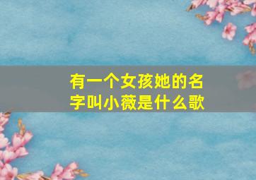 有一个女孩她的名字叫小薇是什么歌