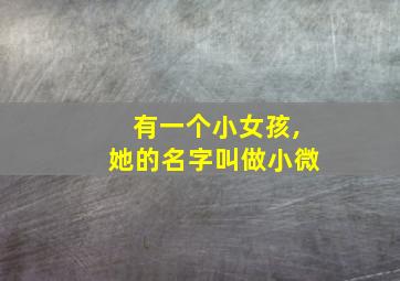 有一个小女孩,她的名字叫做小微