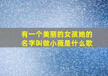 有一个美丽的女孩她的名字叫做小薇是什么歌