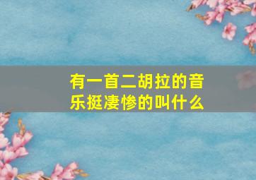 有一首二胡拉的音乐挺凄惨的叫什么