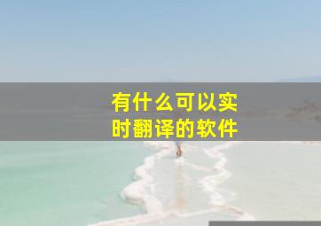 有什么可以实时翻译的软件