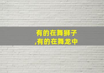 有的在舞狮子,有的在舞龙中