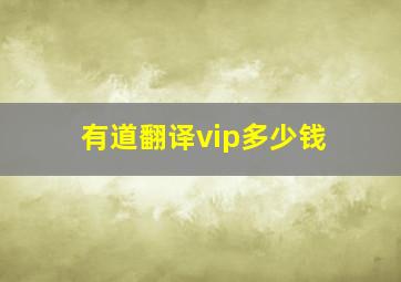 有道翻译vip多少钱