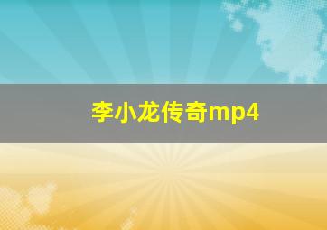 李小龙传奇mp4