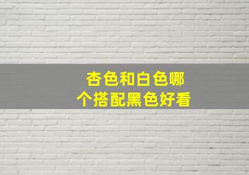 杏色和白色哪个搭配黑色好看