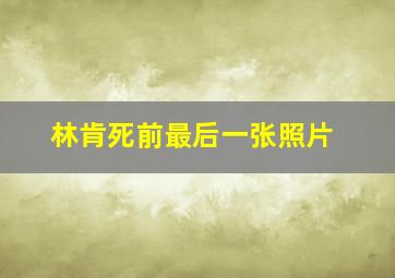 林肯死前最后一张照片