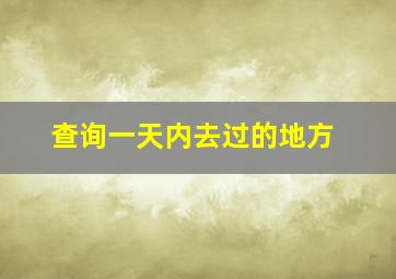 查询一天内去过的地方