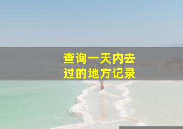 查询一天内去过的地方记录