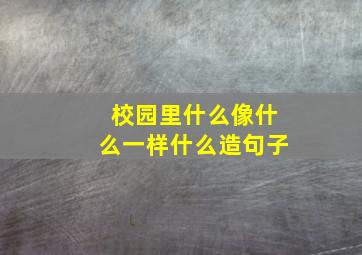 校园里什么像什么一样什么造句子