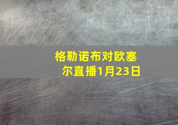 格勒诺布对欧塞尔直播1月23日