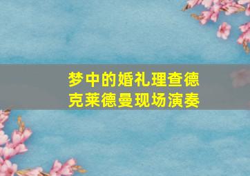 梦中的婚礼理查德克莱德曼现场演奏