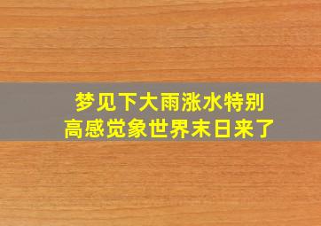 梦见下大雨涨水特别高感觉象世界末日来了