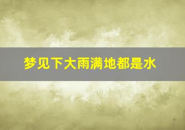 梦见下大雨满地都是水