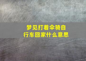 梦见打着伞骑自行车回家什么意思