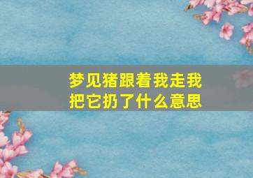 梦见猪跟着我走我把它扔了什么意思