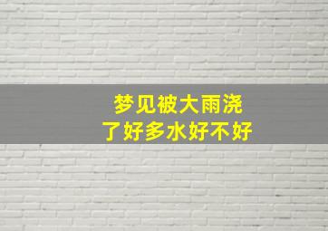 梦见被大雨浇了好多水好不好