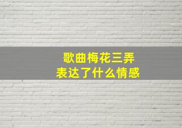 歌曲梅花三弄表达了什么情感