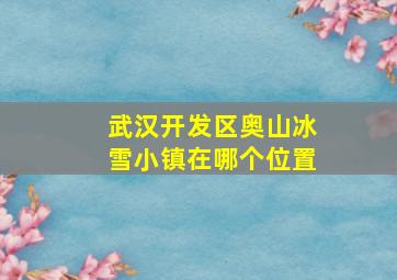 武汉开发区奥山冰雪小镇在哪个位置