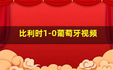 比利时1-0葡萄牙视频