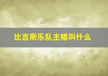 比吉斯乐队主唱叫什么