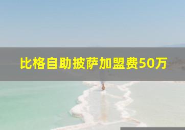 比格自助披萨加盟费50万