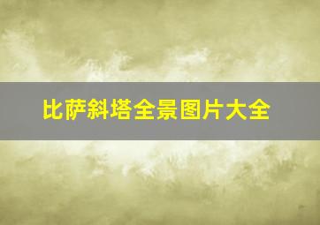 比萨斜塔全景图片大全