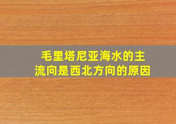 毛里塔尼亚海水的主流向是西北方向的原因