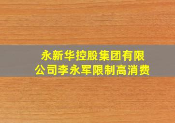 永新华控股集团有限公司李永军限制高消费