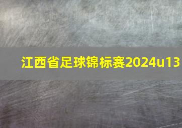 江西省足球锦标赛2024u13