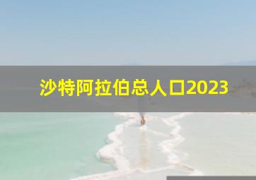 沙特阿拉伯总人口2023