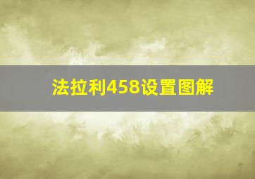 法拉利458设置图解