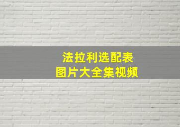 法拉利选配表图片大全集视频