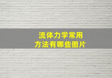 流体力学常用方法有哪些图片