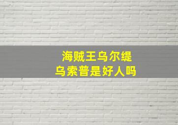 海贼王乌尔缇乌索普是好人吗