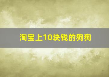 淘宝上10块钱的狗狗