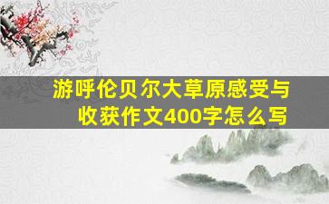 游呼伦贝尔大草原感受与收获作文400字怎么写