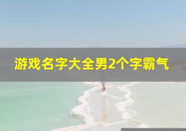 游戏名字大全男2个字霸气