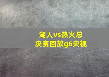 湖人vs热火总决赛回放g6央视