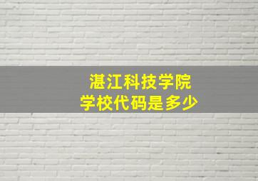 湛江科技学院学校代码是多少