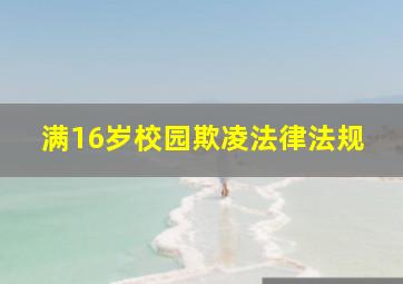 满16岁校园欺凌法律法规